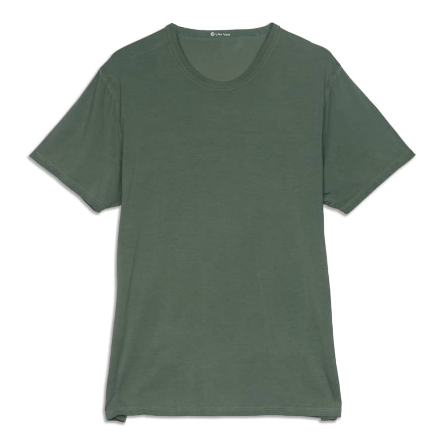 LULULEMON MENS THE FUNDAMENTAL SHORT SLEEVE TEE, BREEZE DYE GREEN TWILL,  NWT, XS