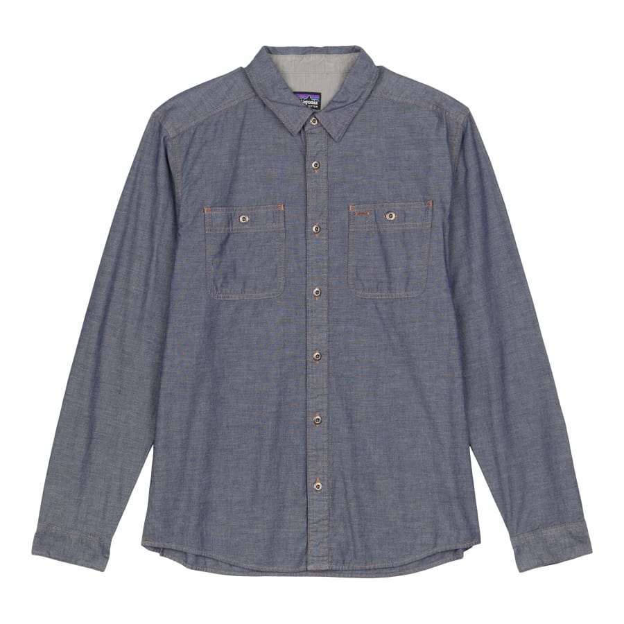 Patagonia Worn Wear Men's Long-Sleeved Chambray Workwear Shirt