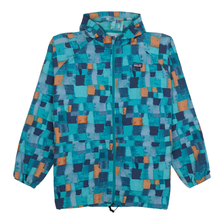 Patagonia Worn Wear Kids' Baggies™ Jacket Brick Stack: Tobago Blue Used