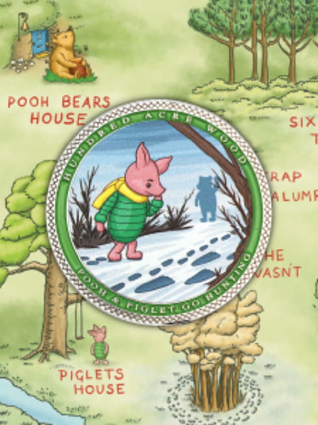 Pooh and Piglet Go Hunting card image