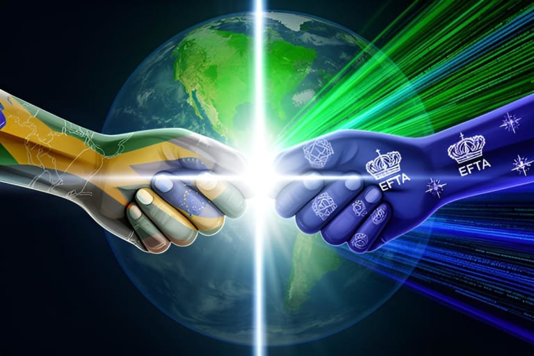 Acordo Mercosul-EFTA inicia com benefícios ao Brasil e cláusula digital