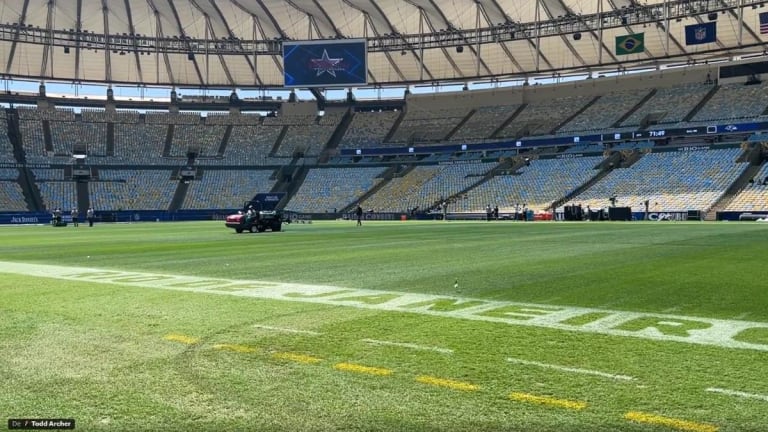 Gramado do Maracanã passa por reforço da NFL antes de jogo histórico