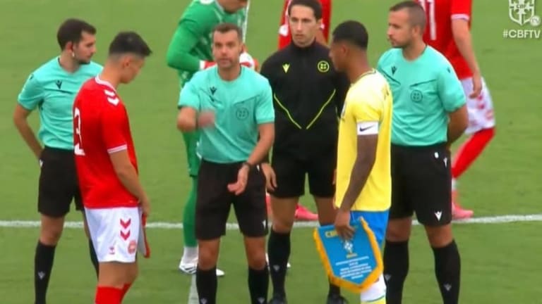 Brasil Sub-20 goleia Dinamarca com João Victor titular e capitão