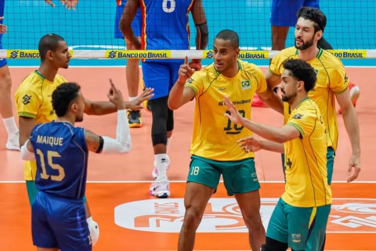 Brasil vence Argentina e garante classificação olímpica para Los Angeles 2028 no vôlei masculino
