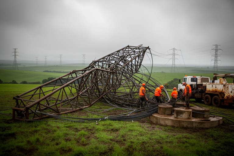 Taesa mobiliza equipes para recuperar linha de transmissão atingida por ciclone no Rio Grande do Sul