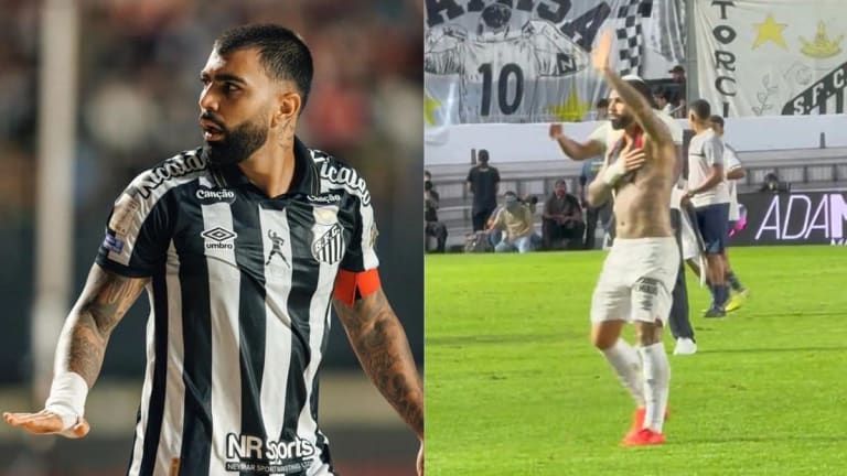 Gabigol agradece carinho da torcida do Flamengo após reencontro na Vila Belmiro