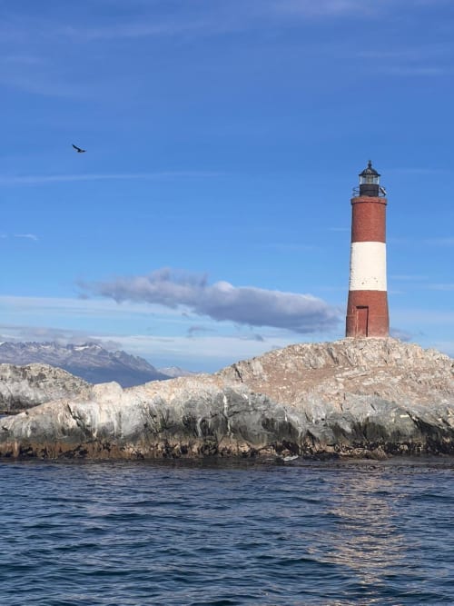 Faro del fin del mundo en Ushuaia, Tierra del Fuego, Argentina
