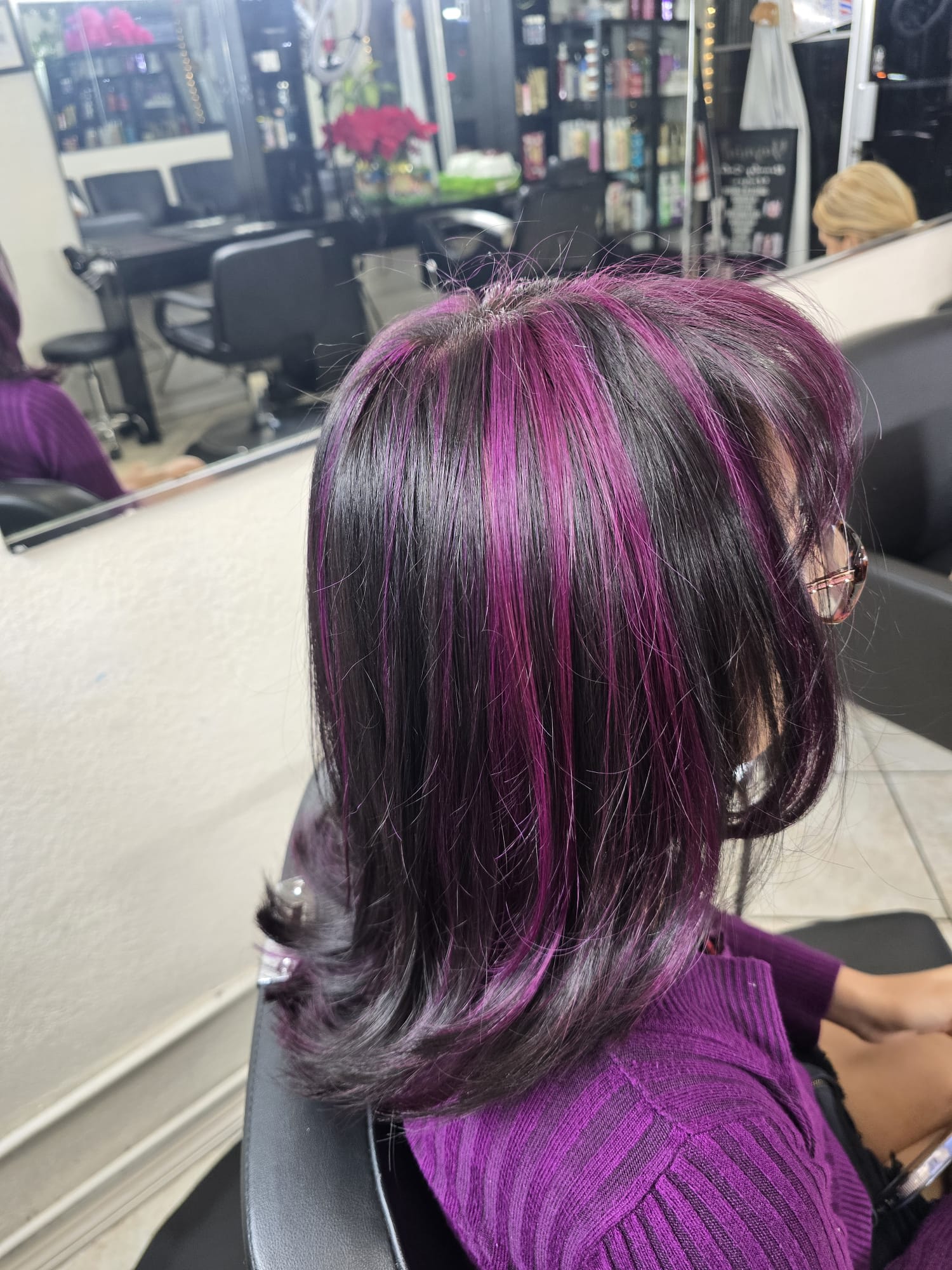 Purple and black hair color