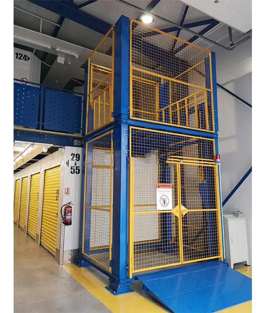 Hydraulic Cargo Elevators for warehouse — Hydraulic cargo elevator — Type Hydraulic, Load Capacity <1T (1000 kg), Speed 1-20 M/Min, Usage Construction Hoist ,Sling Type Wire Rope, Lift Drive Electric Motor, Lift Mechanism, Lift Chain0000000 supplied by Rivet in Ethiopia