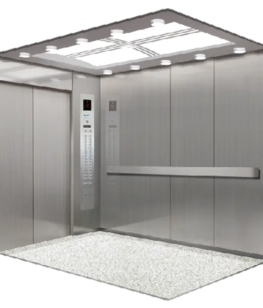 Top Quality Medical Bed Elevators — Hospital bed- Elevators — Ceiling: Hairline stainless steel, vaulted light board with acrylic Cabin Wall: Hairline stainless steel Cabin Door: Hairline stainless steel Handrail: Stainless steel flat armrest Floor: PVC, Marble (Optional) supplied by Rivet in Ethiopia