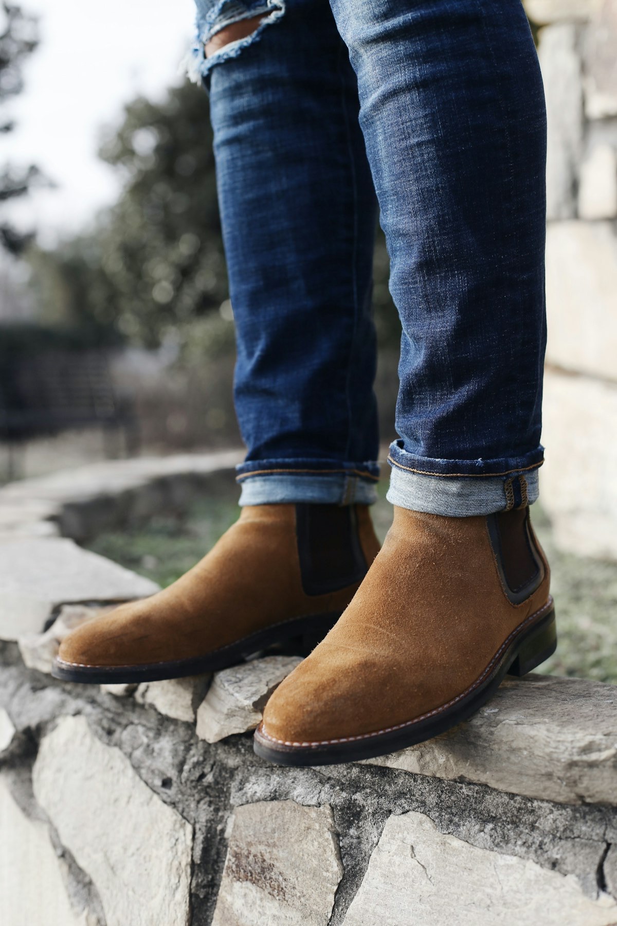 Boots chelsea en suède