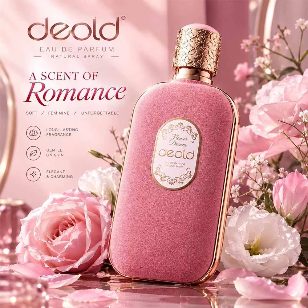 Deold Pink Velvet Women EDP Perfume 100ml Oriental Floral Amber Scent Long Lasting Luxury Velvet Bottle Fragrance Gift for Her