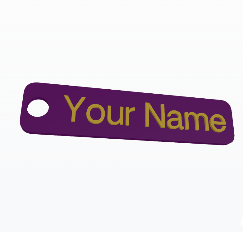 Custom Name Keychain
