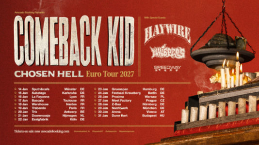 COMEBACK KID - CHOSEN HELL EURO TOUR 2027 - Sa., 30.01.2027, 17:00 at Arena Wien, Baumgasse 80, 1030 Wien, Österreich