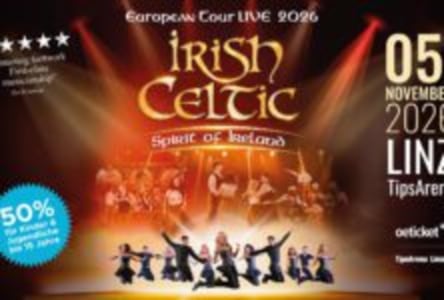 Irish Celtic - Do., 05.11.2026, 19:30 at Tips Arena, Ziegeleistraße 76, 4020 Linz, Österreich