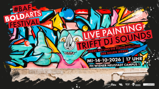 #BAF LIVE PAINTING trifft DJ-SOUNDS! @ FH Wiener Neustadt Campus 1 - Wed, Oct 14, 2026, 17:00 at MÄX, Singergasse 6-8, 2700 Wiener Neustadt, Österreich