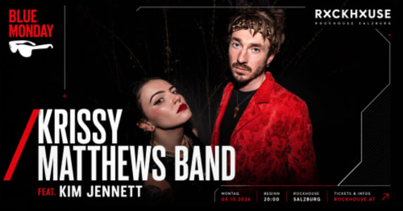 KRISSY MATTHEWS BAND (UK/NO) - Mo., 05.10.2026, 20:00 at Rockhouse Salzburg, Schallmooser Hauptstraße 46, 5020 Salzburg, Österreich