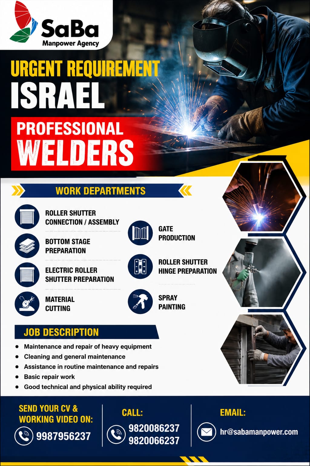 Welder poster — Israel