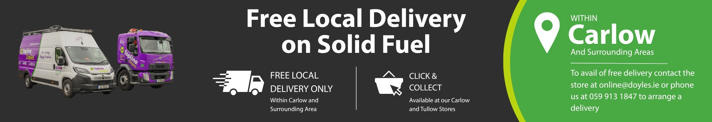 Free local delivery on Solid Fuel