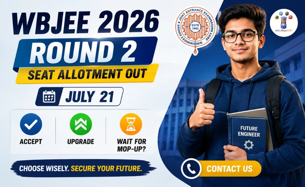 WBJEE 2026 Round 2 Seat Allotment Out July 21 — Accept Upgrade or Wait for Mop-Up