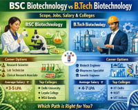 BSc Biotechnology vs B Tech Biotechnology: Scope Jobs Salary and Colleges