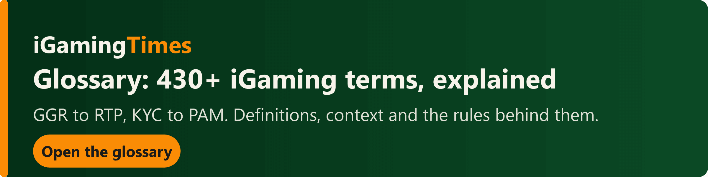 iGaming glossary: 430+ terms explained.