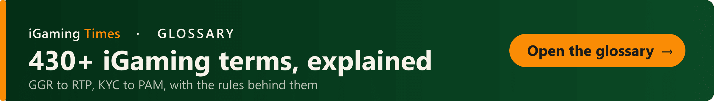 iGaming glossary: 430+ terms explained.