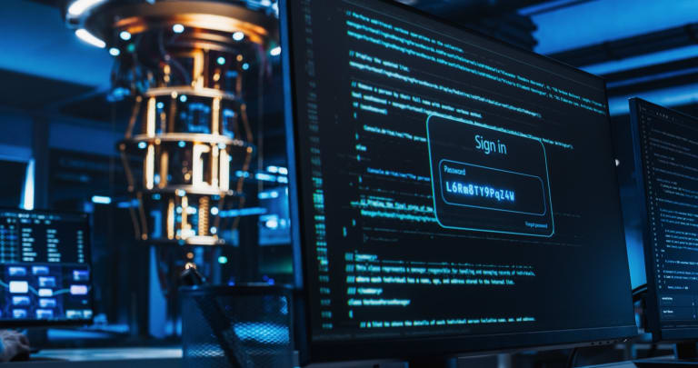 Sign in password screen quantum lab