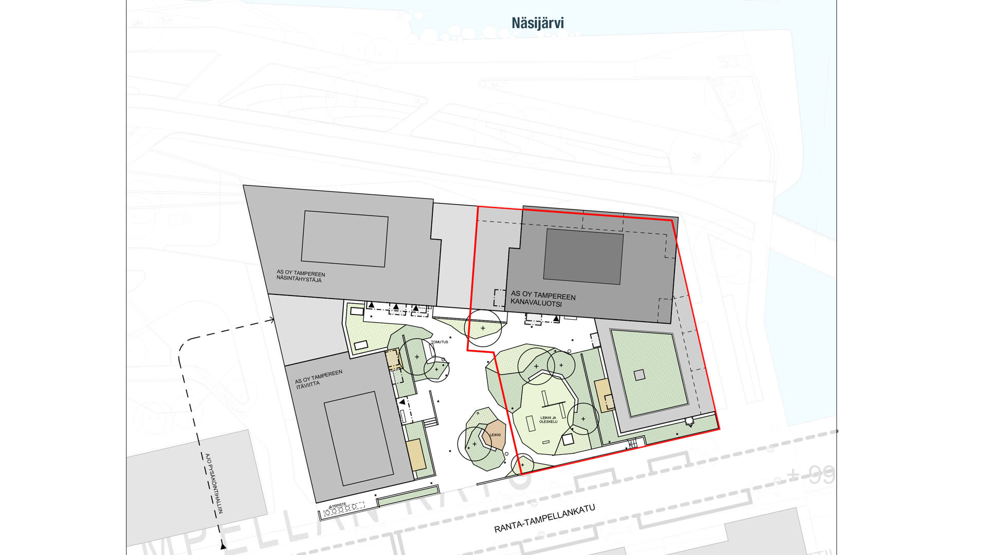 Myytävät asunnot Tampereen Kanavanluotsi. Ranta-Tampella. Rantabulevardikortteli. YIT Koti. Asemapiirros.