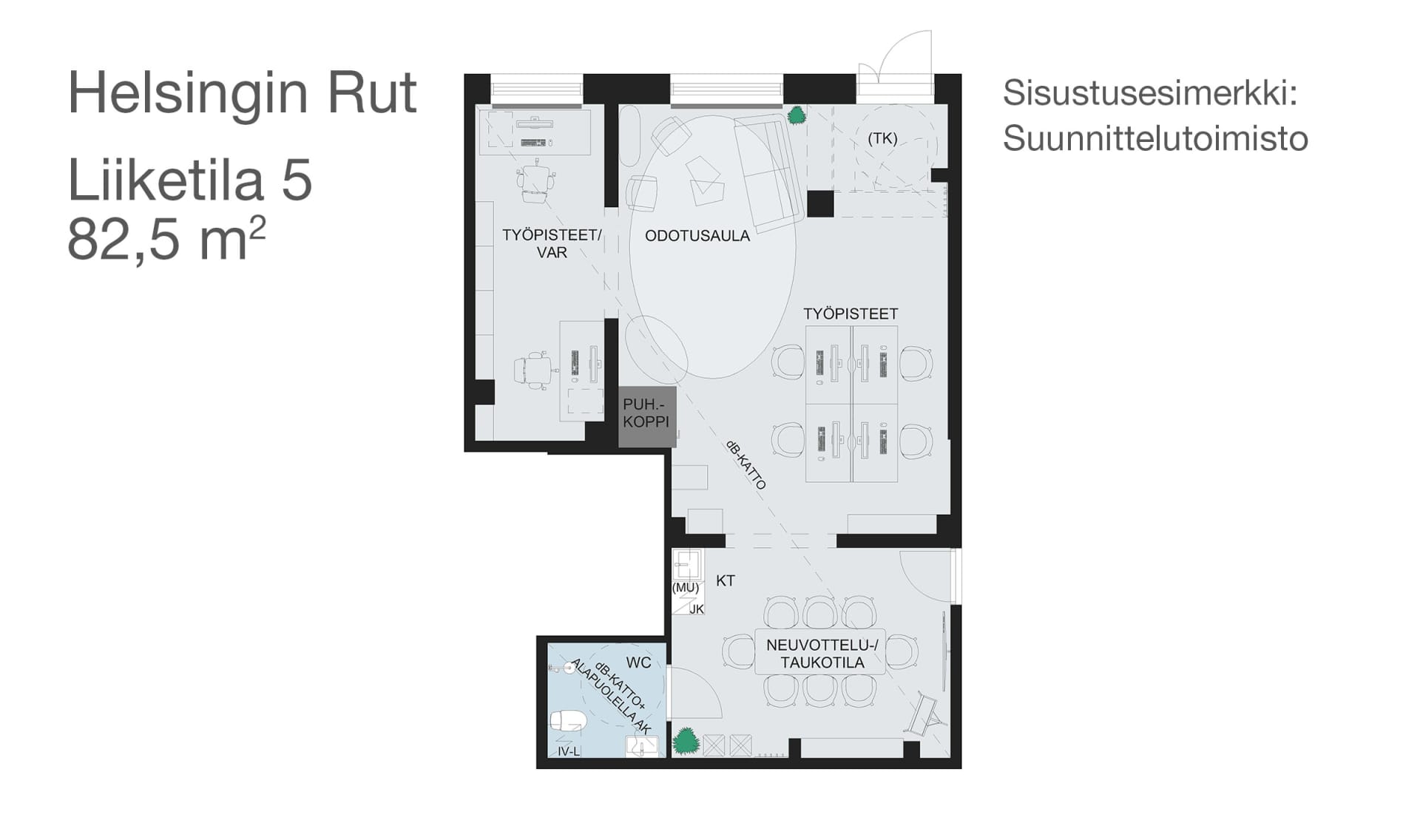 Kivijalkaliiketiloja Arabianrannassa, Hämeentiellä