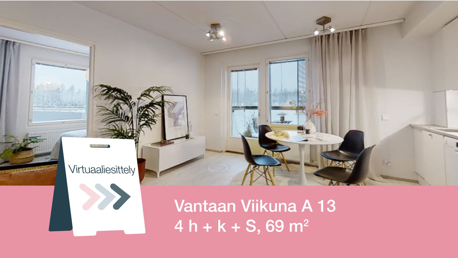 Myytävät asunnot Vantaan Viikuna, Hakunila, Kaskelanrinne. Virtuaaliesittely Vantaan Viikunan asunnosta.