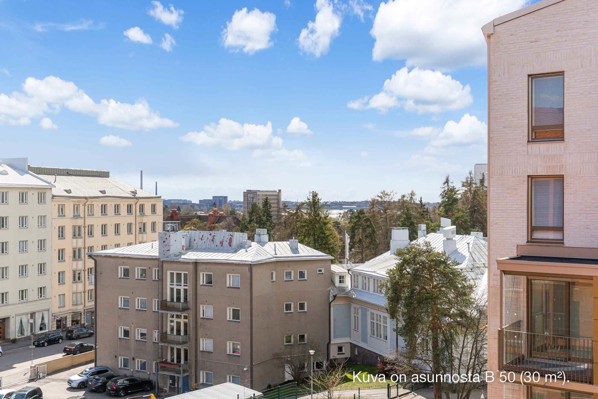 Myytävät asunnot Helsingin Waltari, Töölöntulli, Meilahti. Kuva on Helsingin Waltarin asunnosta B 50.