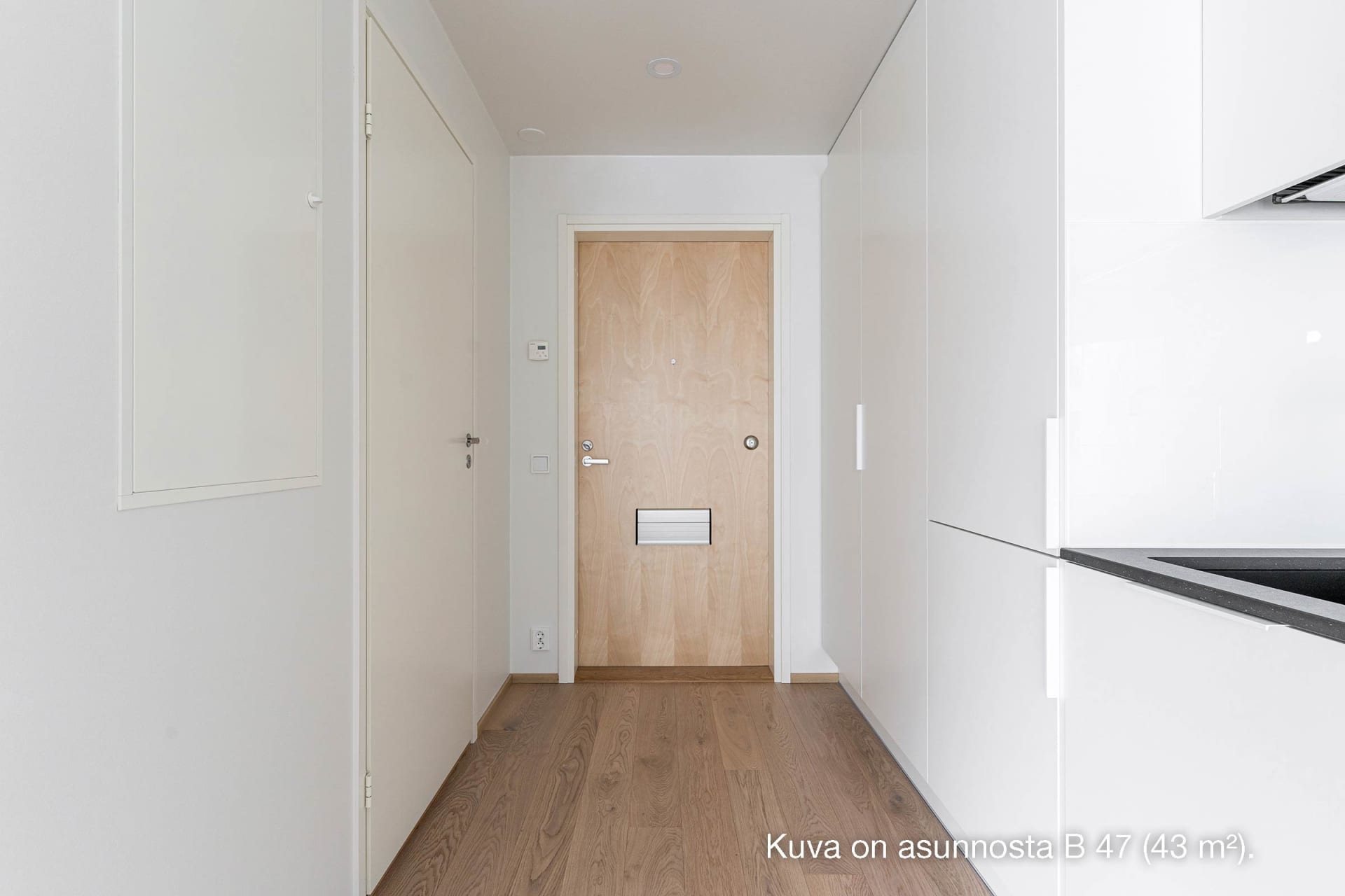 Myytävät asunnot Helsingin Waltari, Töölöntulli, Meilahti. Kuva on Helsingin Waltarin asunnosta B 47.