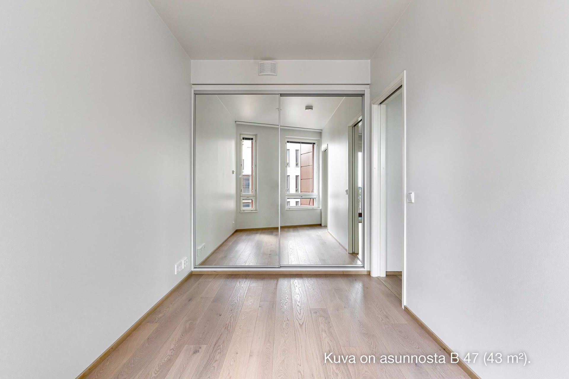 Myytävät asunnot Helsingin Waltari, Töölöntulli, Meilahti. Kuva on Helsingin Waltarin asunnosta B 47.
