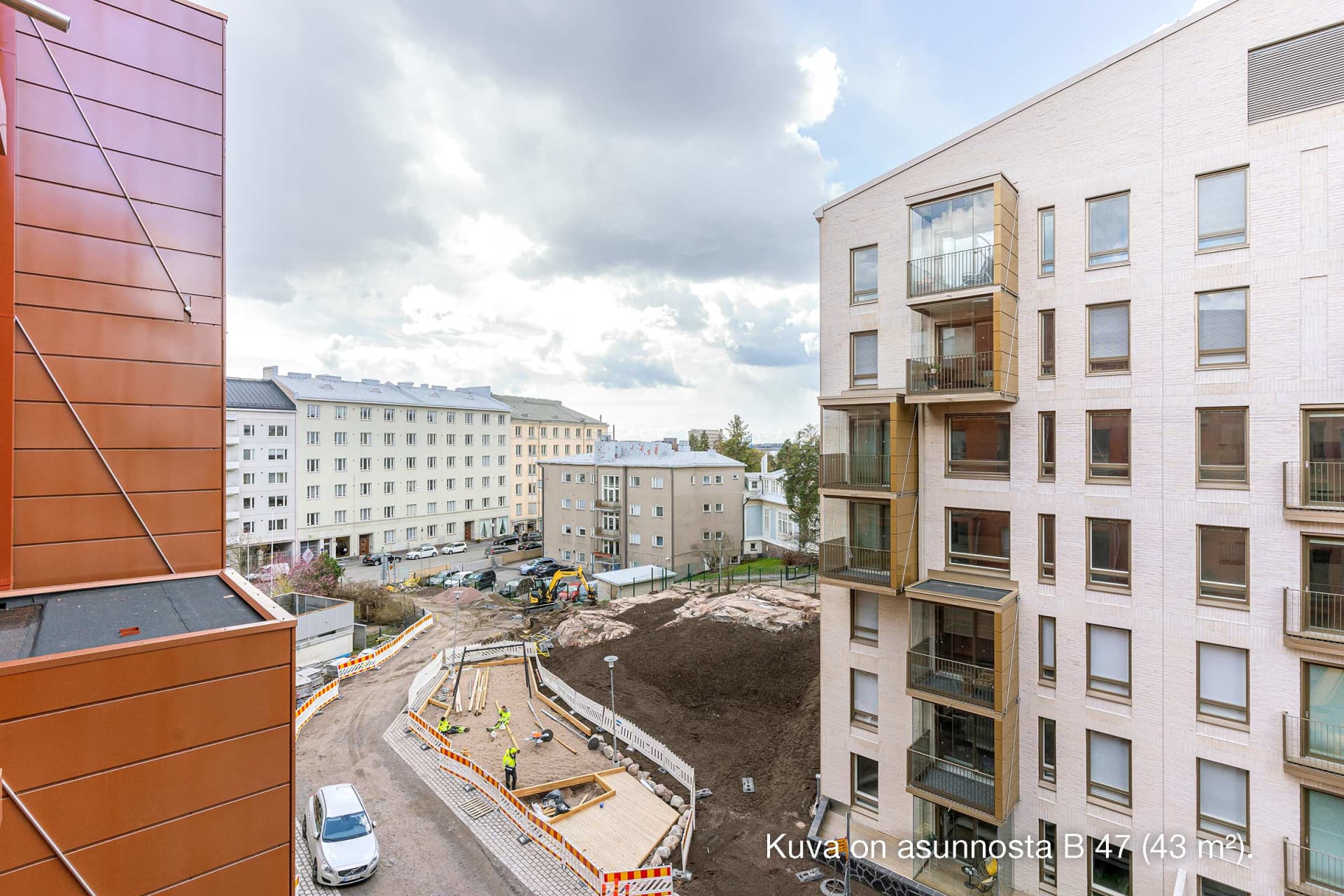 Myytävät asunnot Helsingin Waltari, Töölöntulli, Meilahti. Kuva on Helsingin Waltarin asunnosta B 47.
