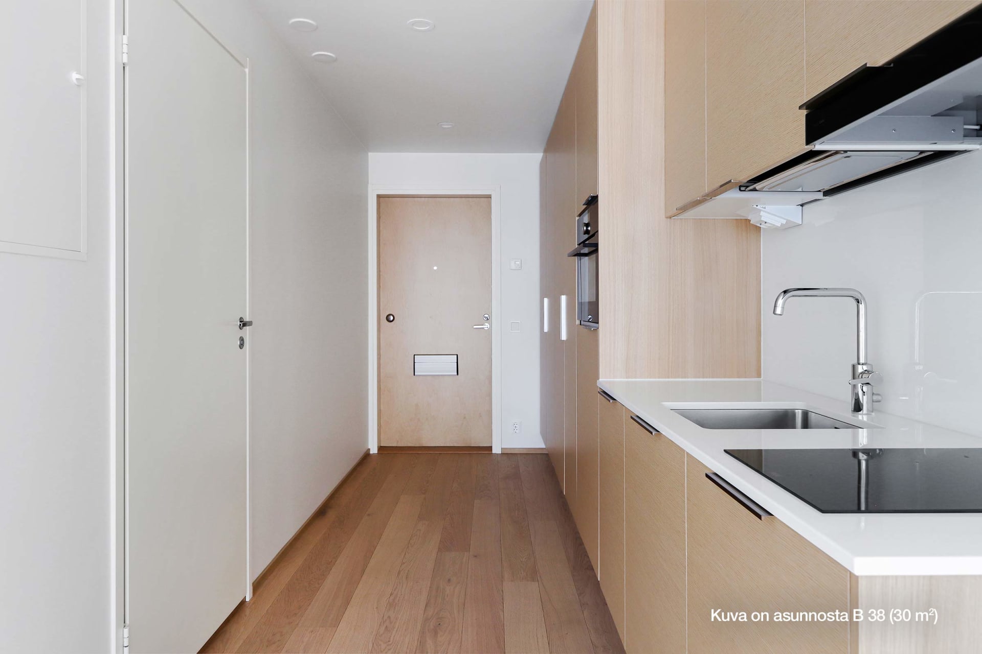 Myytävät asunnot Helsingin Waltari, Töölöntulli. Kuva asunnosta B 38.