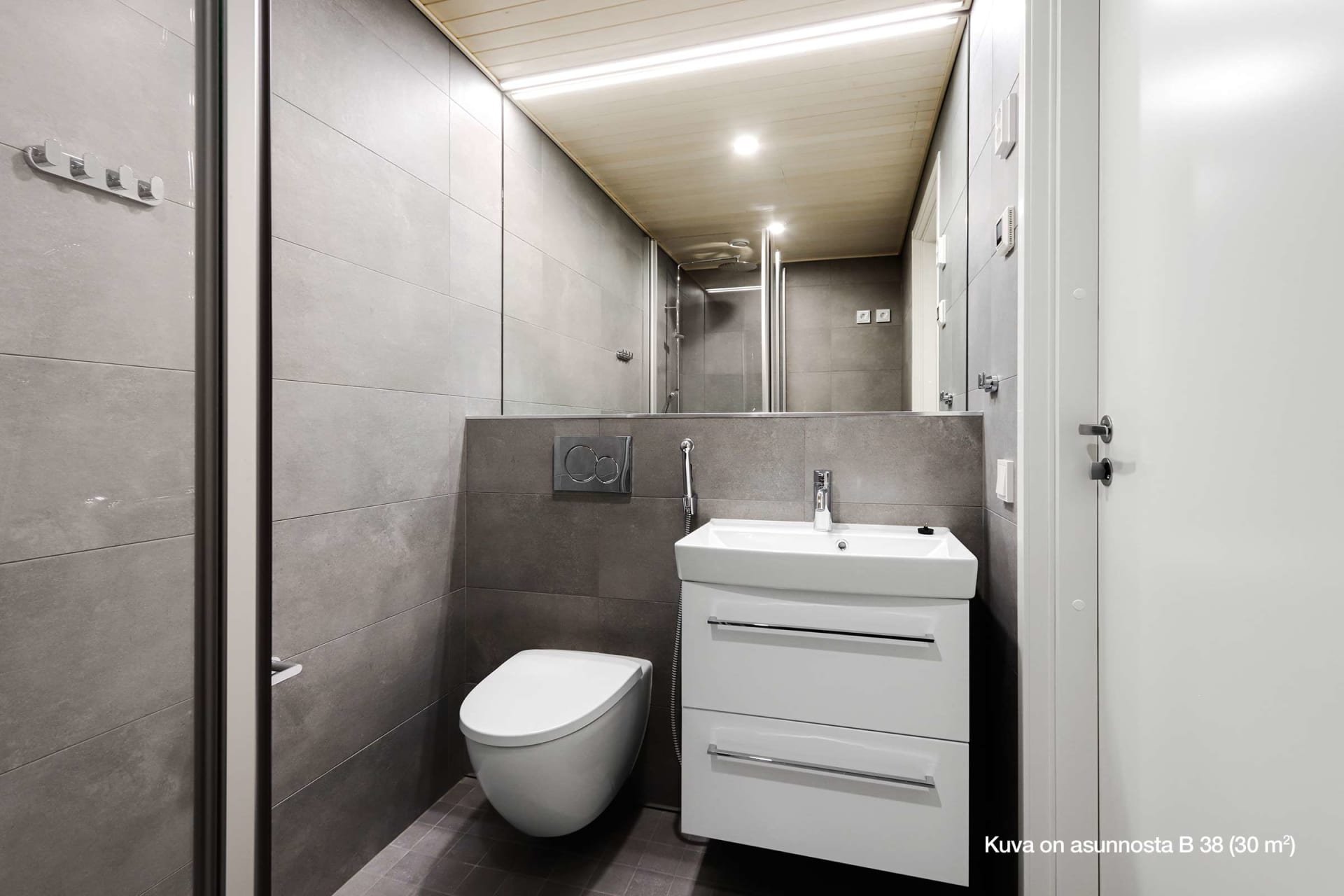 Myytävät asunnot Helsingin Waltari, Töölöntulli. Kuva asunnosta B 38.