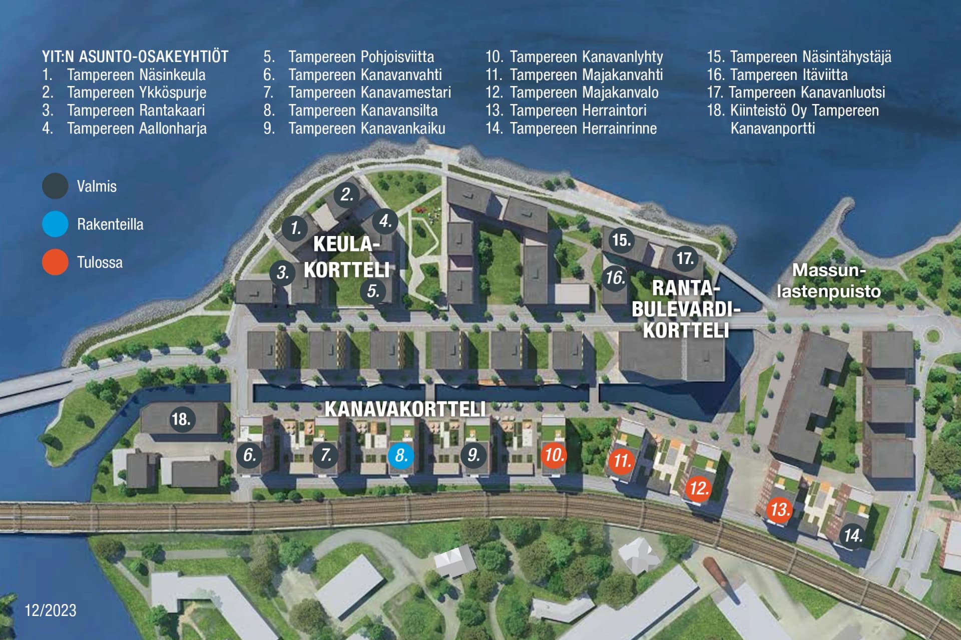 Tampereen Ranta-Tampella. YIT Kodit. Myytävät asunnot.