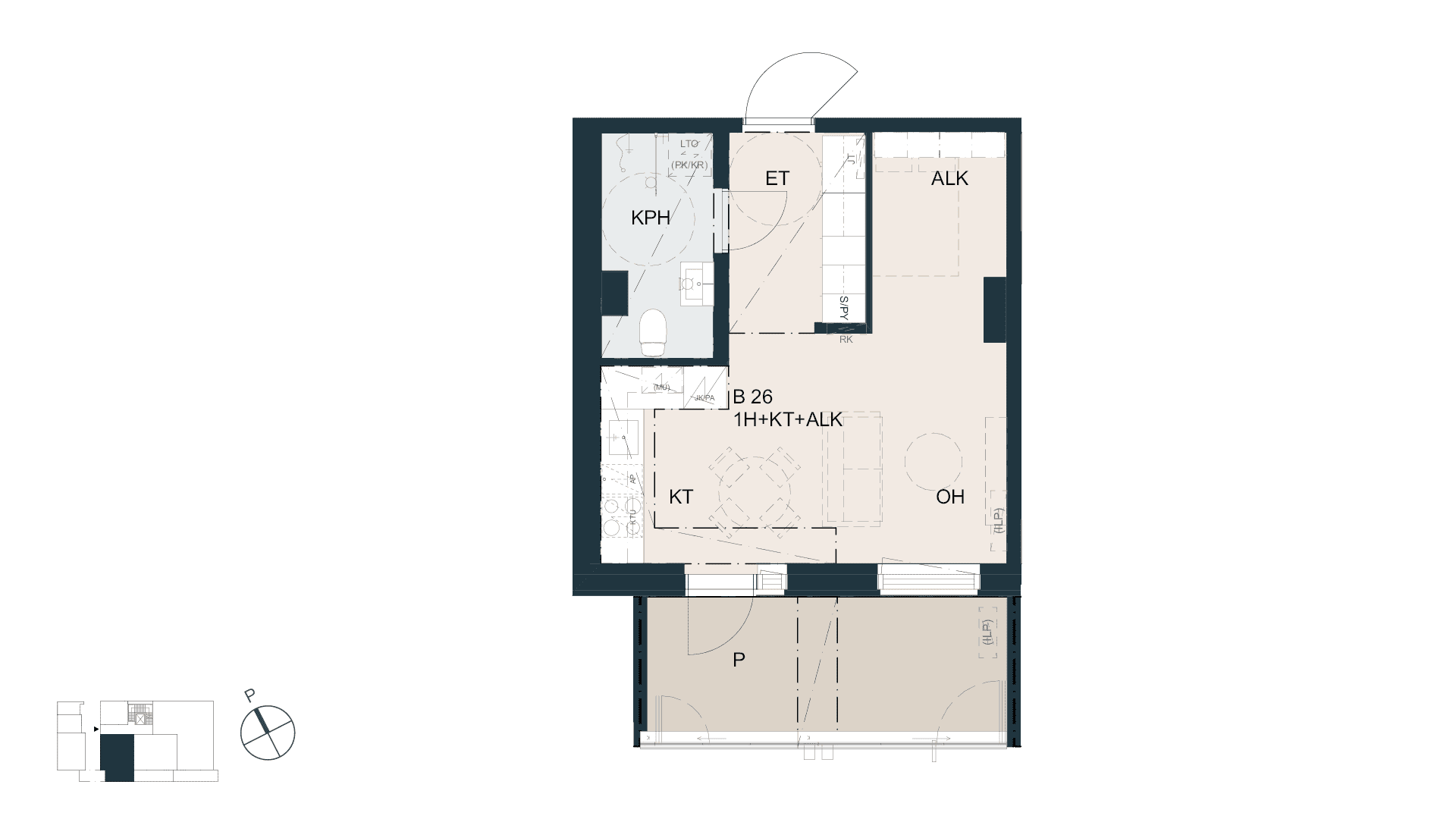 Pohjakuva Helsingin Taikalyhdyn asunnosta. 