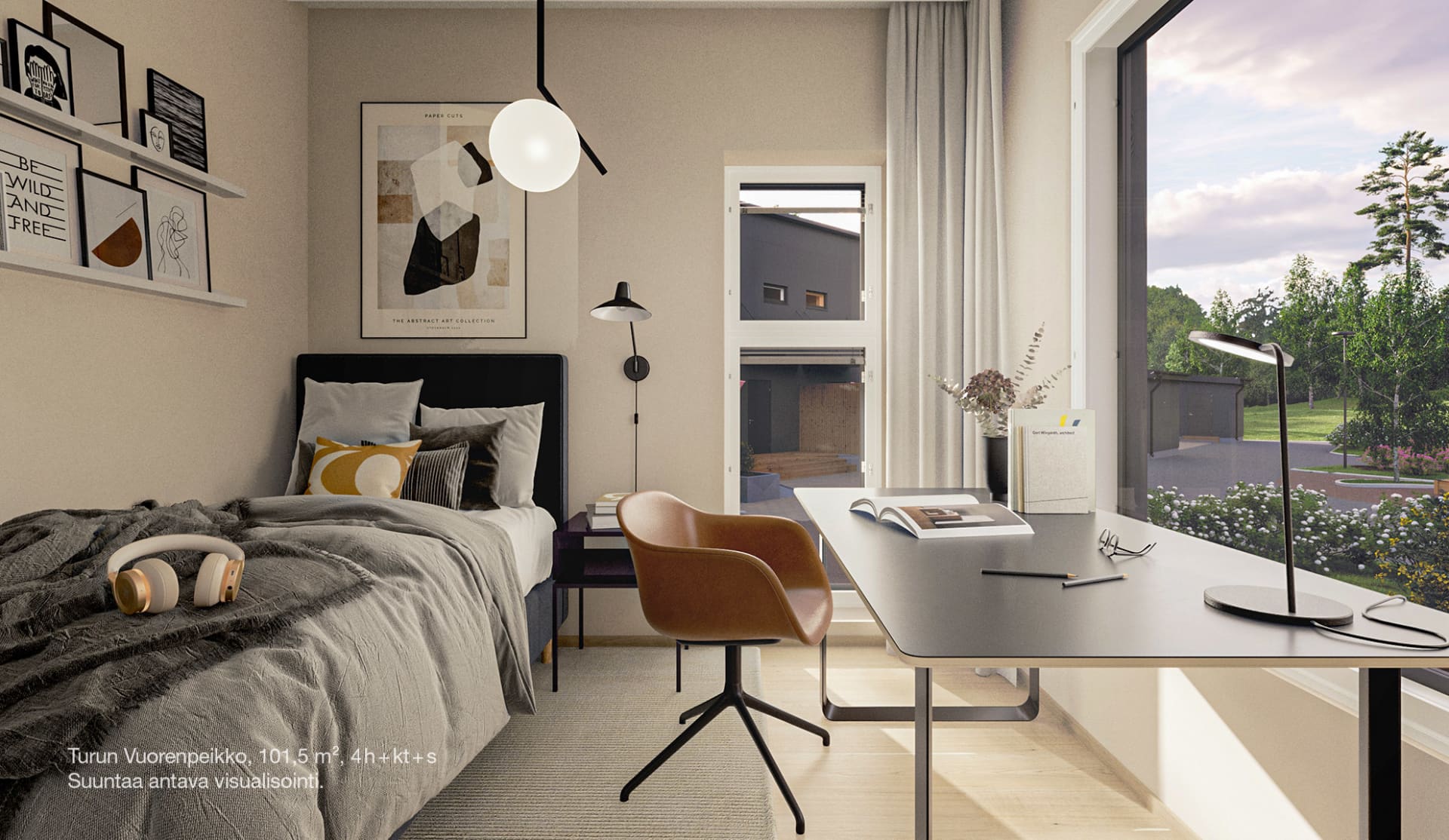 Suuntaa antava visualisointi.