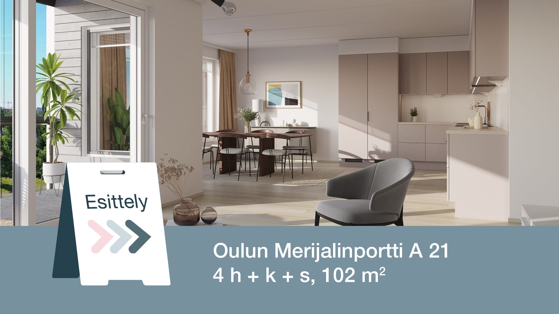 Myytävät asunnot Oulun Merijalinrannassa. Oulun Merijalinportti