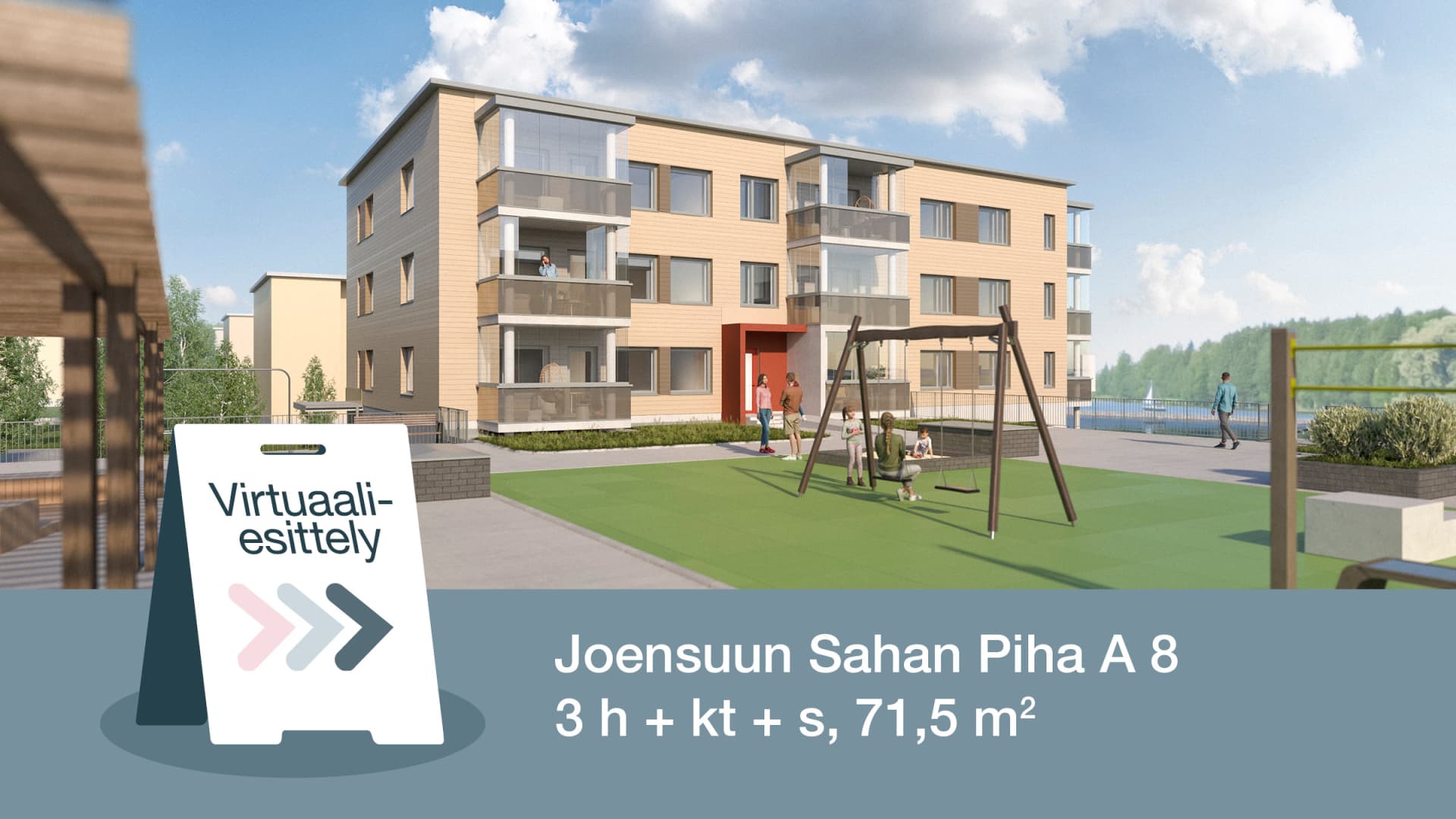 Myytävät asunnot Joensuun Sahan Pihasa, Penttilänrannassa
