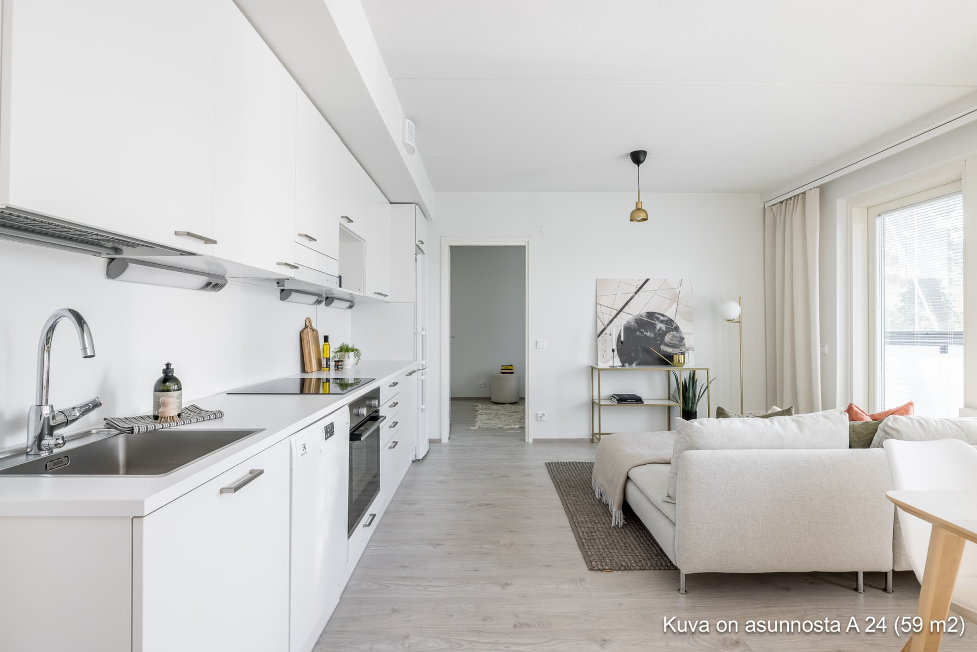 Myytävät asunnot Vantaan Viikuna, Hakunila. Kuva on Vantaan Viikunan asunnosta A 24.