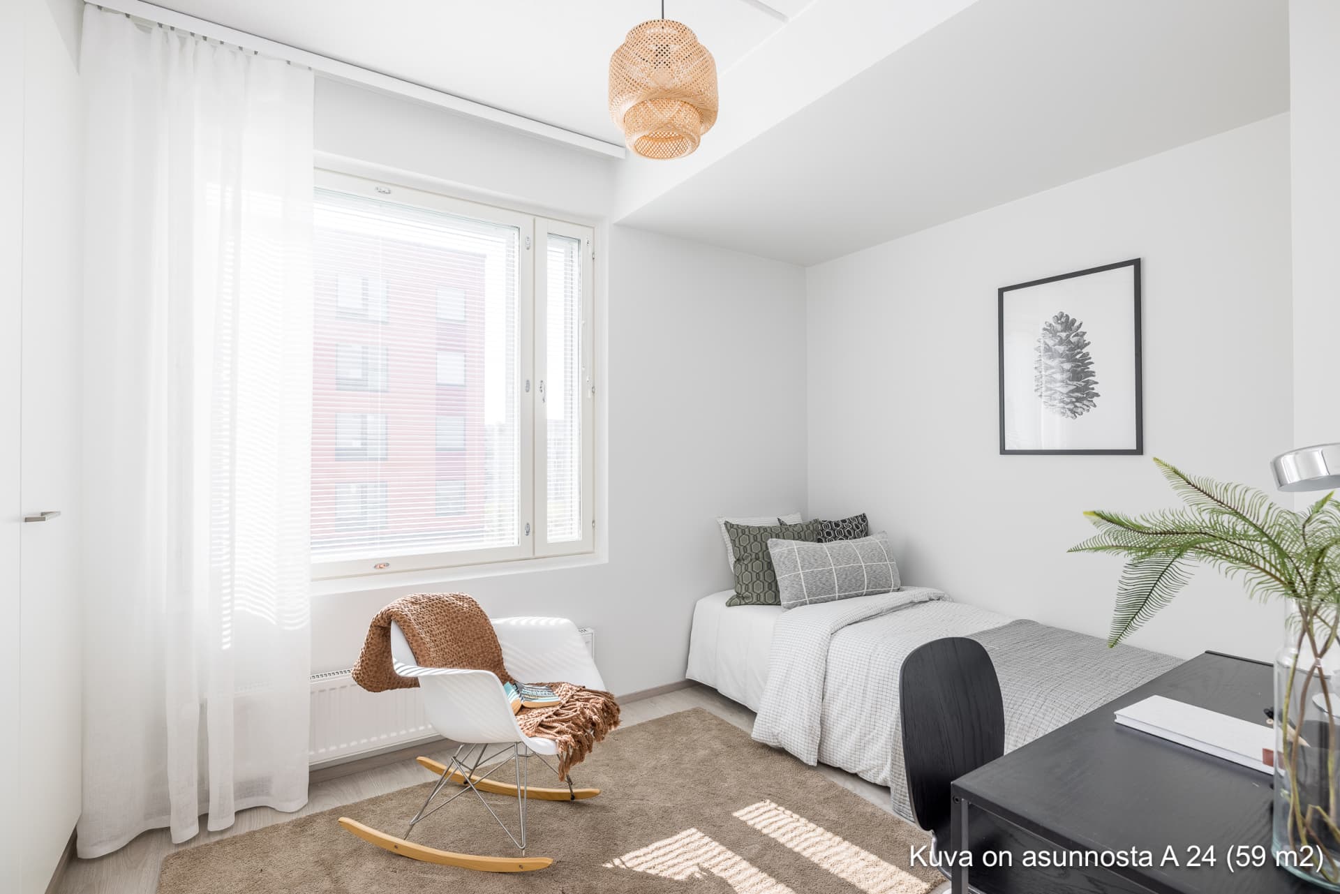 Myytävät asunnot Vantaan Viikuna, Hakunila. Kuva on Vantaan Viikunan asunnosta A 24.