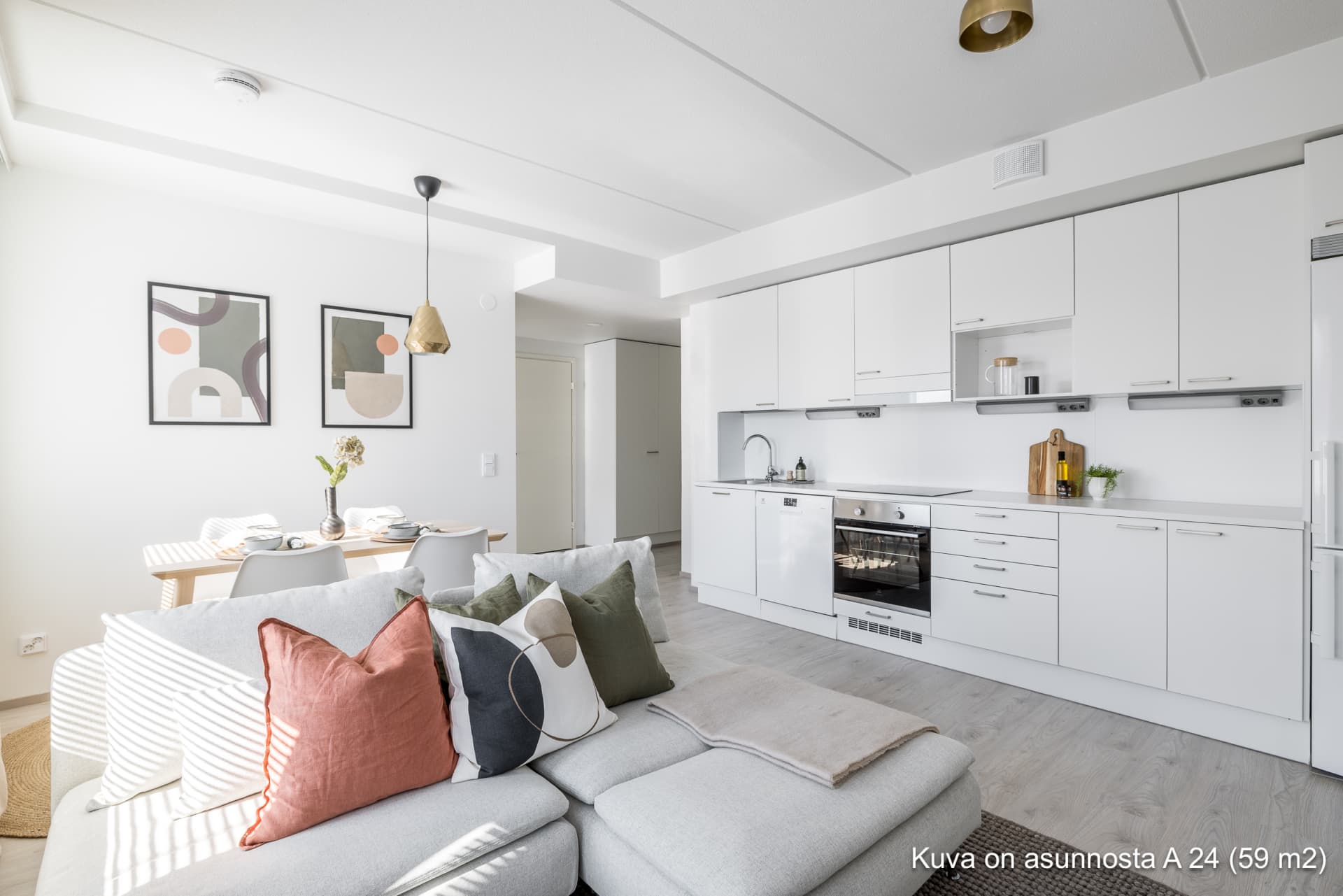 Myytävät asunnot Vantaan Viikuna, Hakunila. Kuva on Vantaan Viikunan asunnosta A 24.