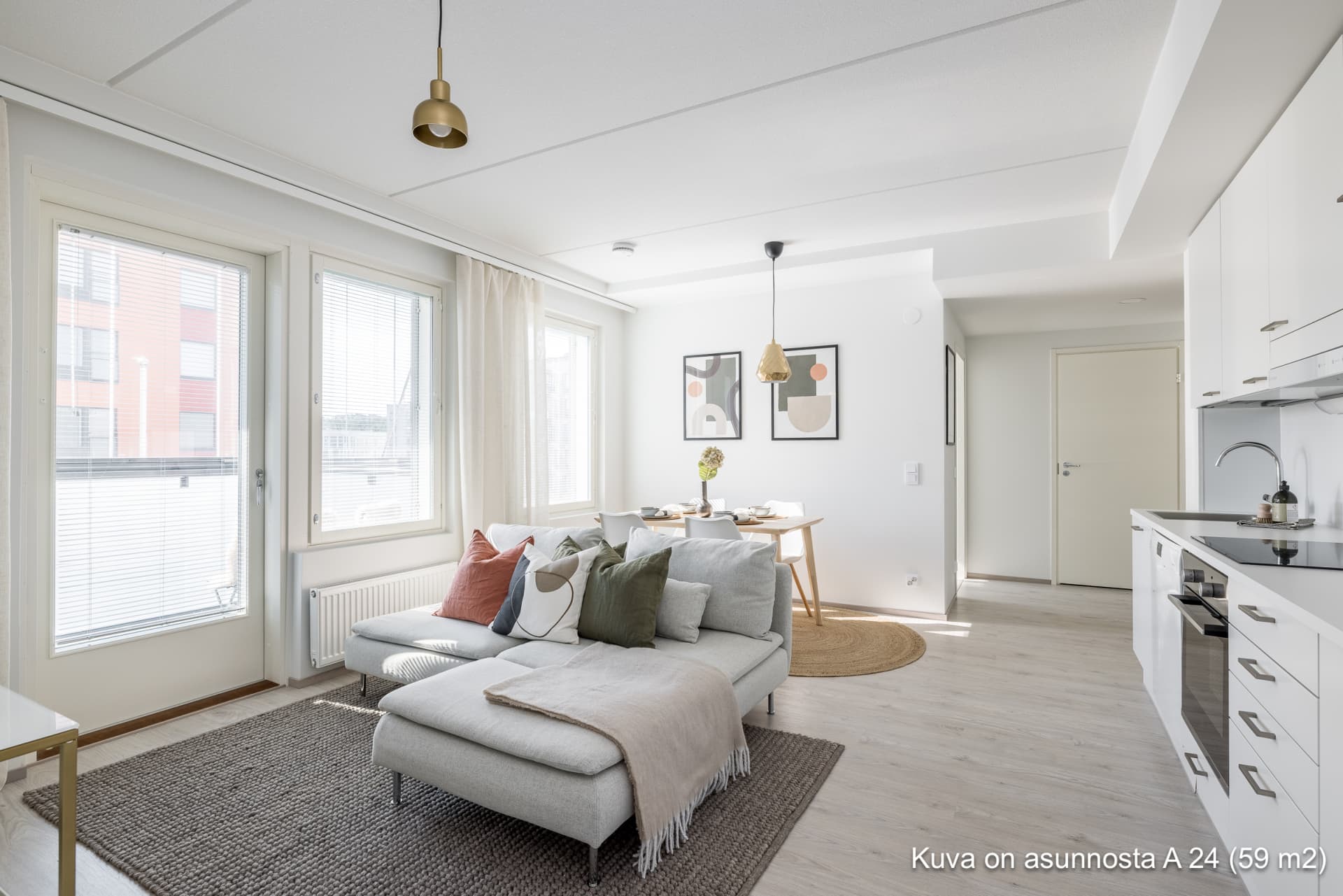 Myytävät asunnot Vantaan Viikuna, Hakunila. Kuva on Vantaan Viikunan asunnosta A 24.