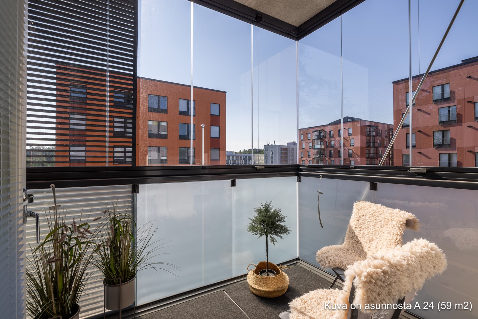 Myytävät asunnot Vantaan Viikuna, Hakunila. Kuva on Vantaan Viikunan asunnosta A 24.