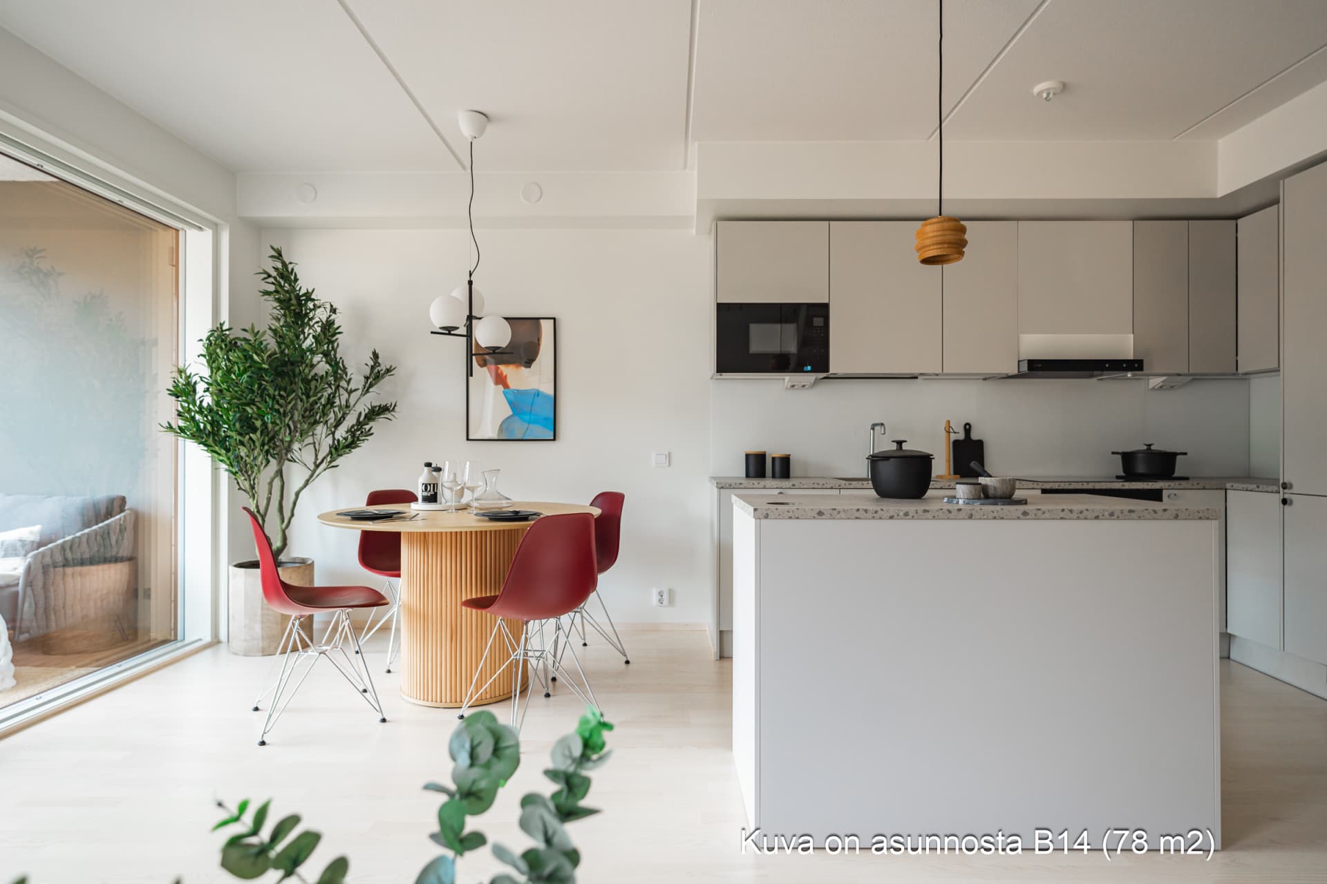 Myytävät asunnot Raaseporin Norra Marina, Tammisaari. Kuva on Raaseporin Norra Marinan asunnosta B 14.