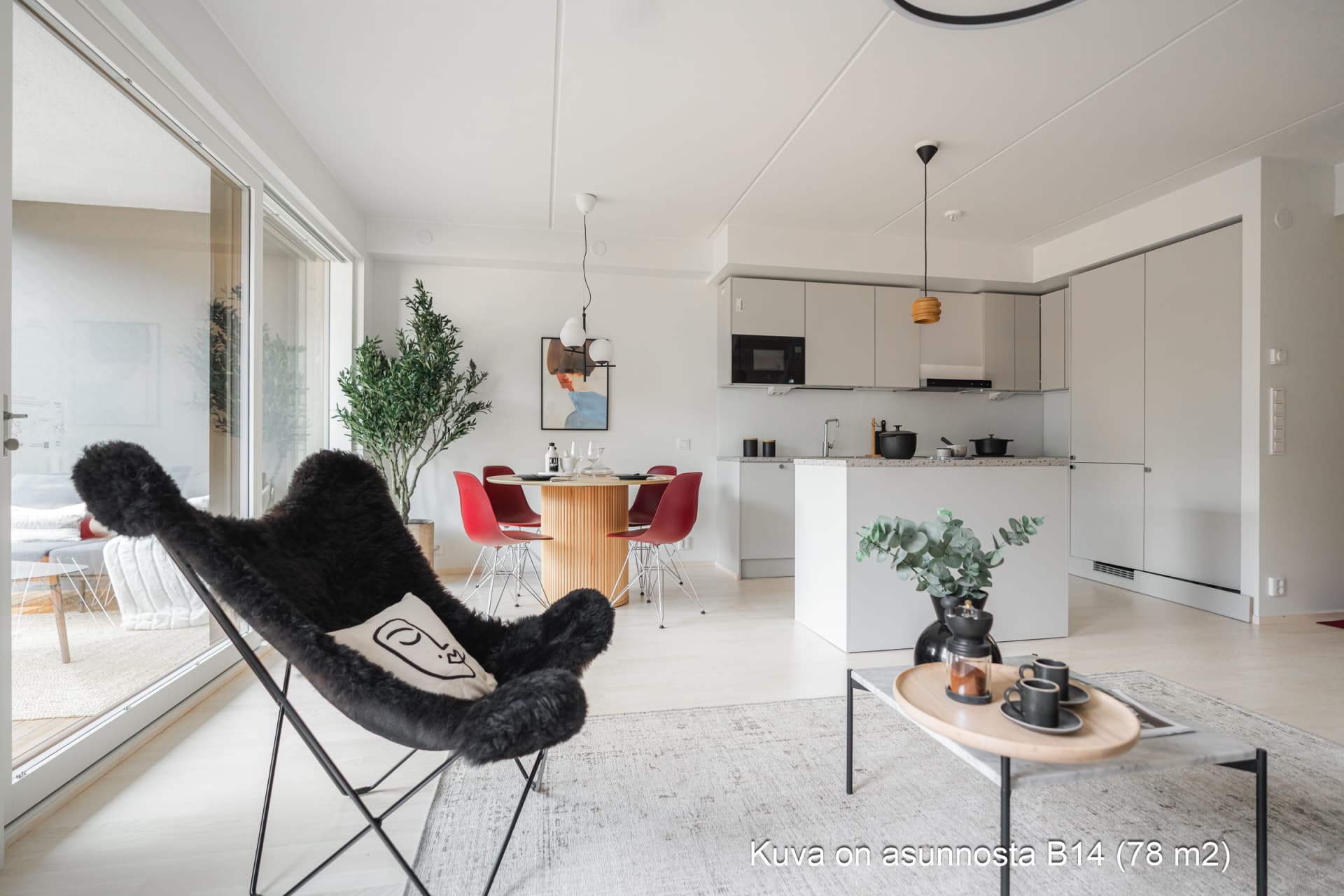 Myytävät asunnot Raaseporin Norra Marina, Tammisaari. Kuva on Raaseporin Norra Marinan asunnosta B 14.