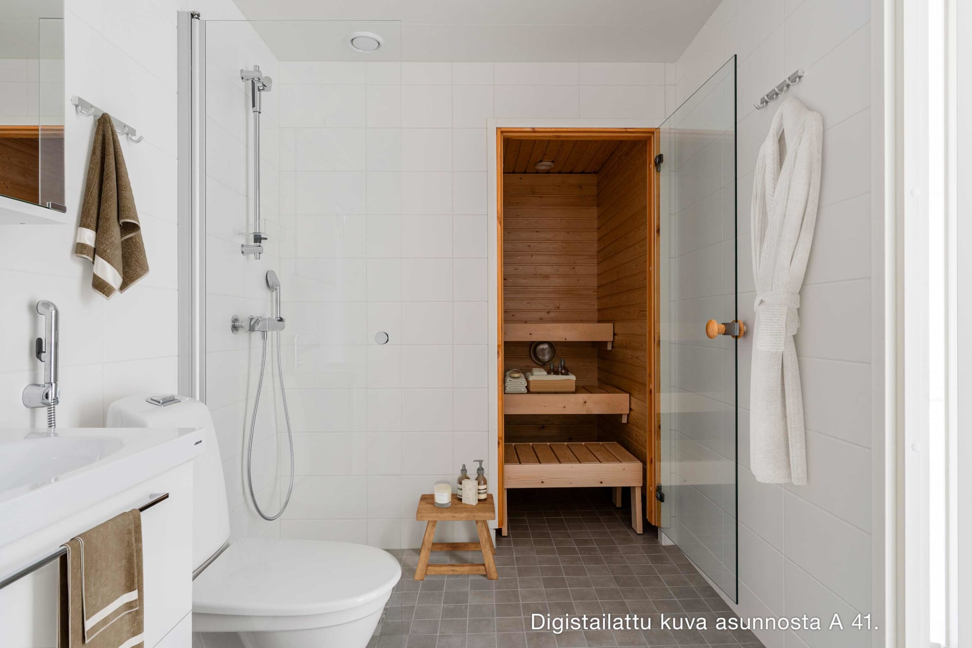 Myytävät asunnot Vantaan Viikuna, Kaskela, Hakunila. Digistailattu kuva Vantaan Viikunan asunnosta A 41.